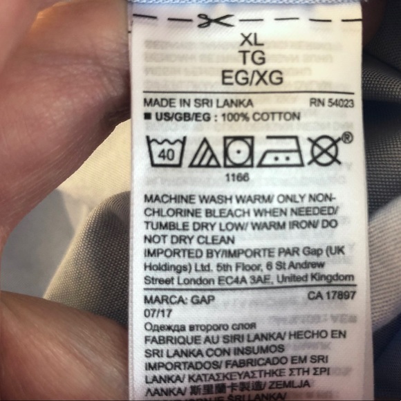 Gap Boyfriend fitted Oxford Blue Button Down Shirt - Picture 8 of 15